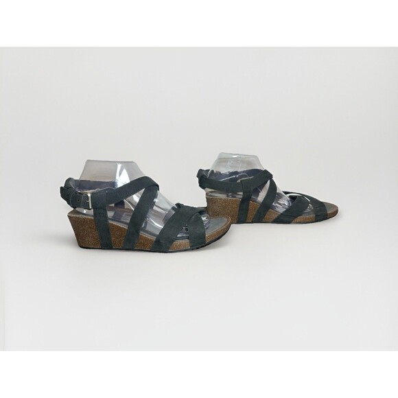 TEVA Mahonia Wedge Cross Strap Wedge Leather Sandals Strappy Women's 9.5 - Picture 4 of 11